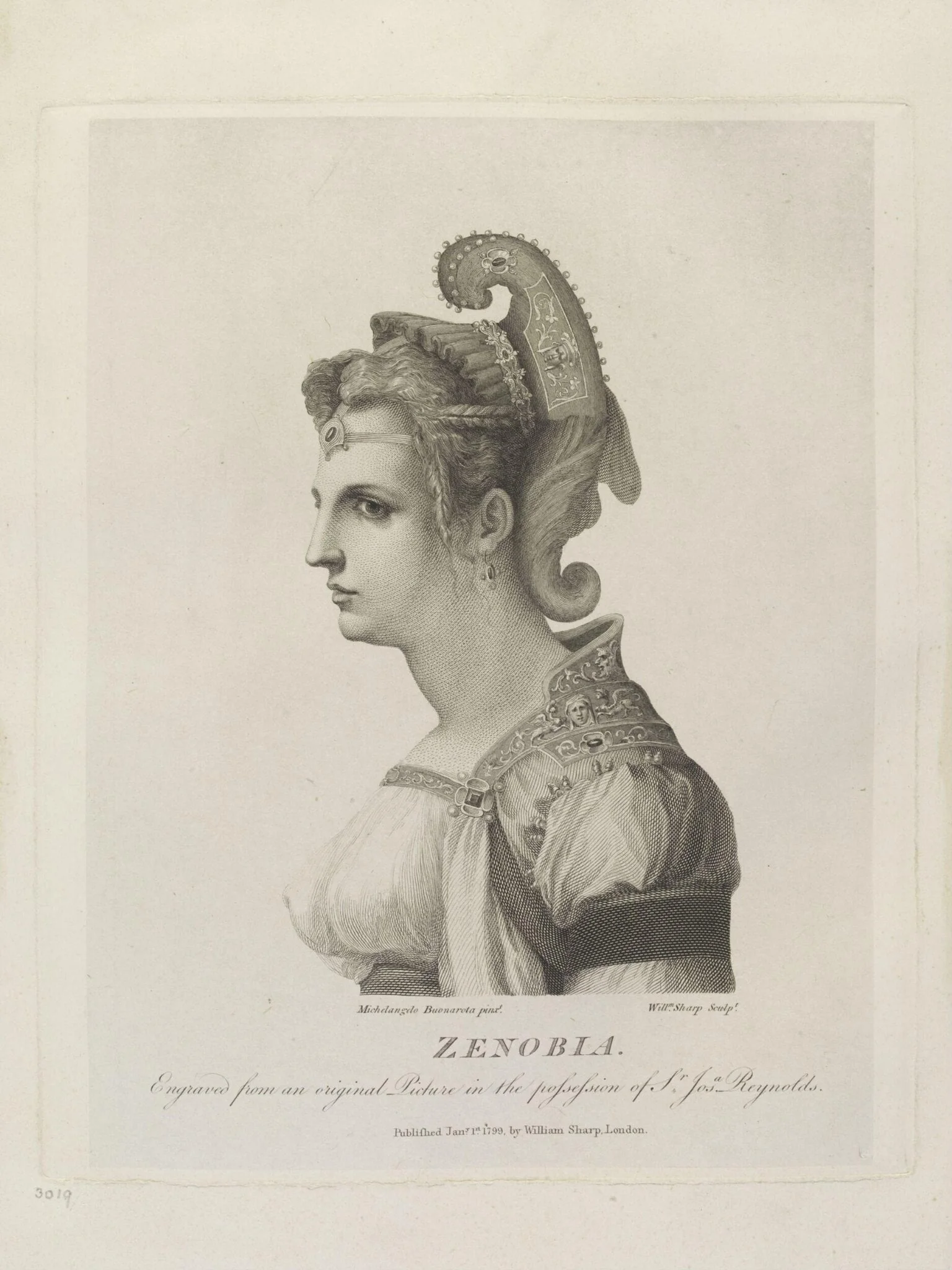 Zenobia, by William Sharp, 1799