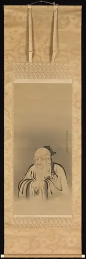 狩野探幽筆　神農・夏冬山水図|Portrait of Emperor Shennong