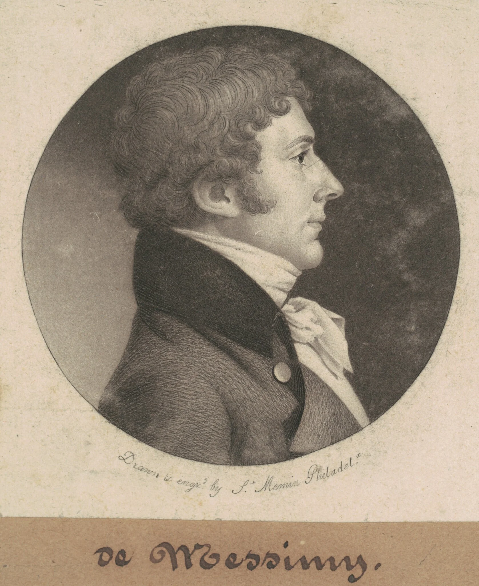 de Messimy, by Charles Balthazar Julien Févret de Saint-Mémin, ink, 1801