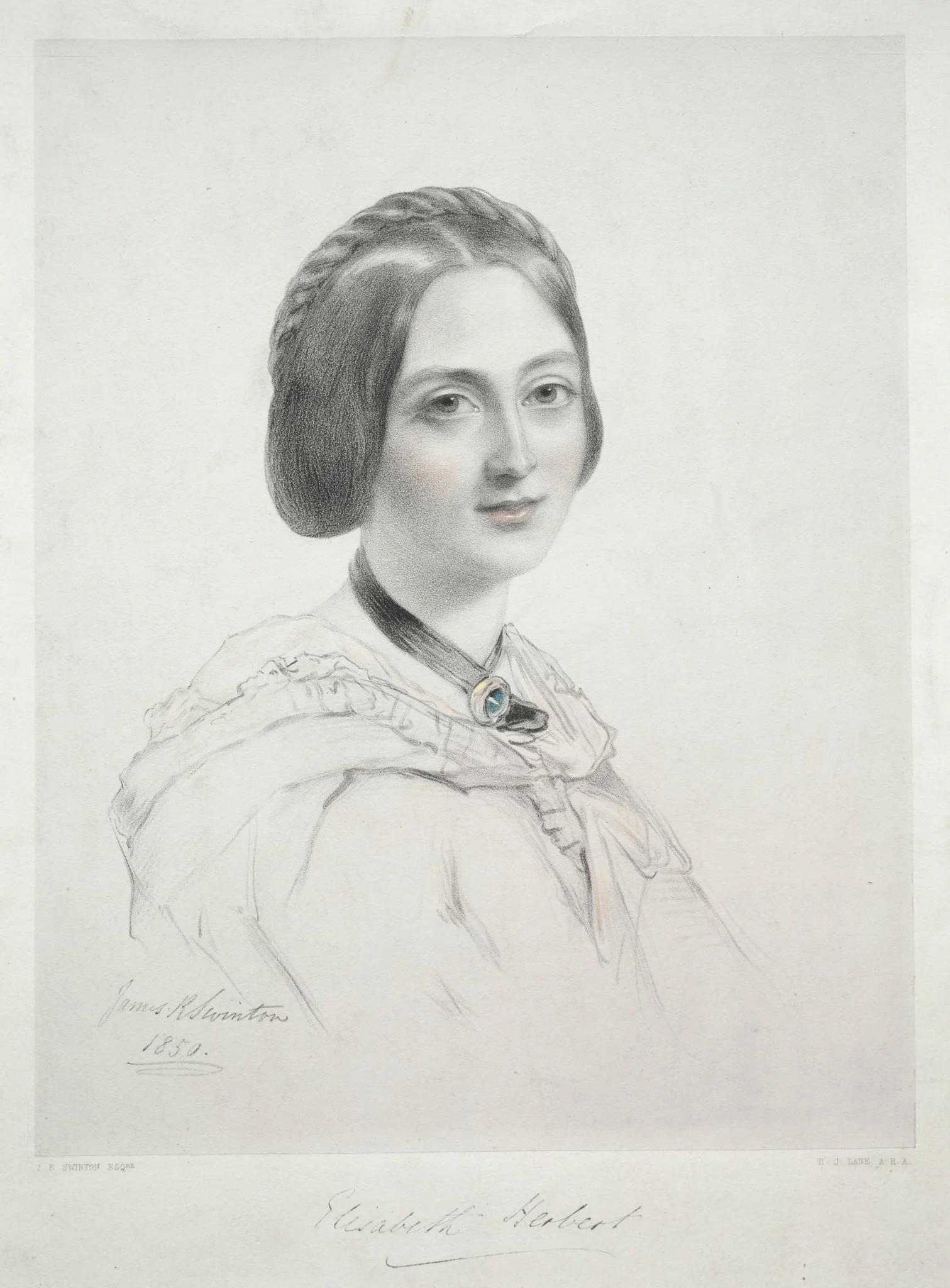 Lady Elizabeth Herbert, by Richard James Lane, 1850
