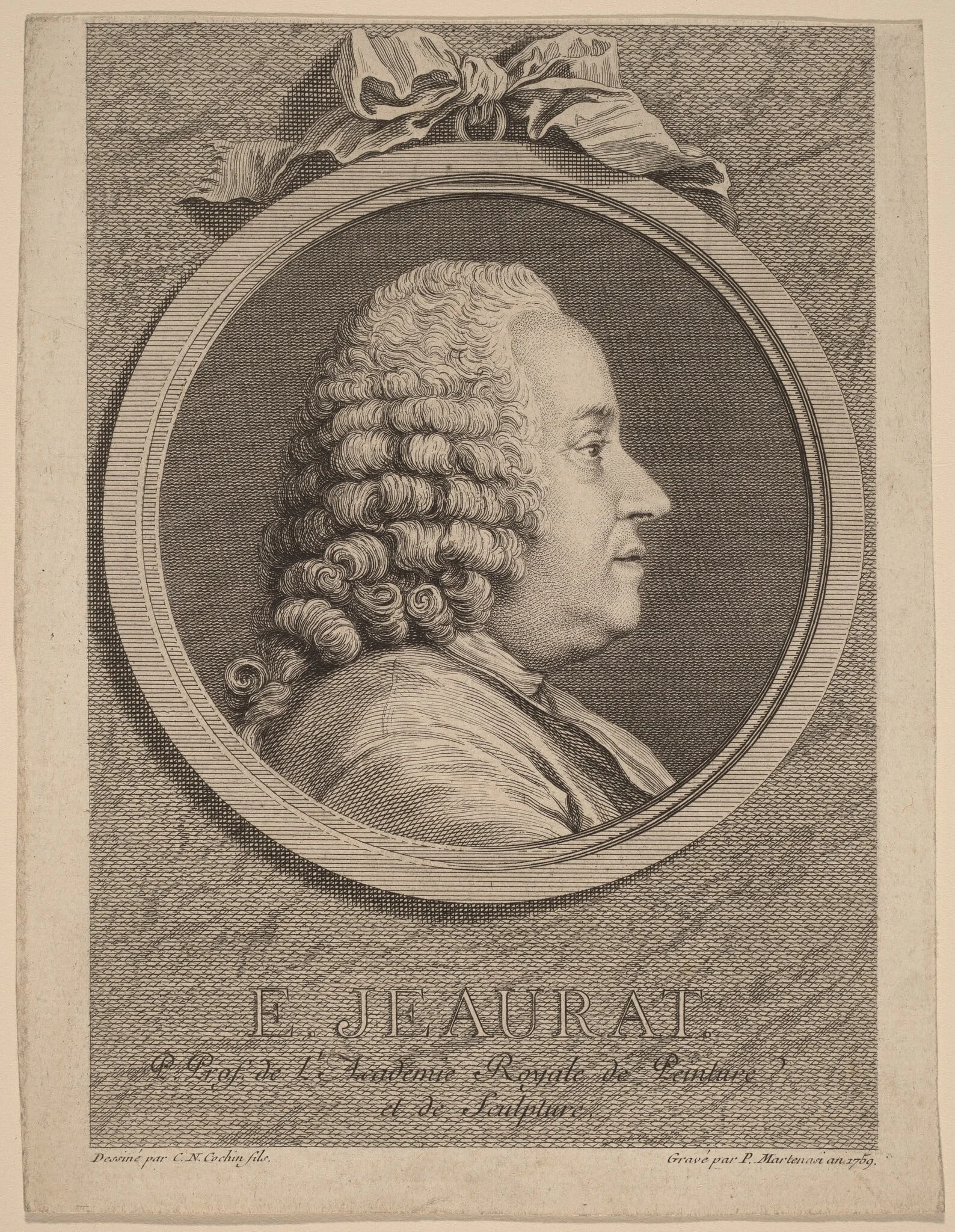 Edme-Sebastien Jeaurat, by Pierre Francois Martenasie, ink, 1759