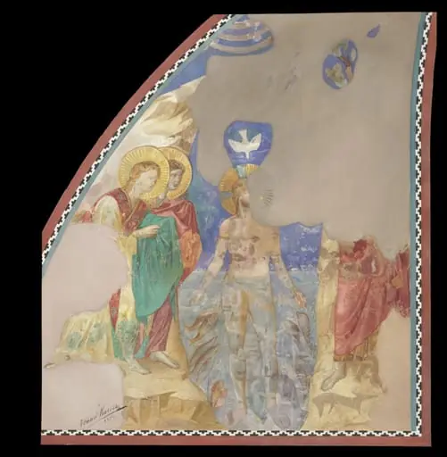 Copy after the painting The Baptism of Christ  attributed to the Isaac Master in the Upper Church, San Francesco, Assisi