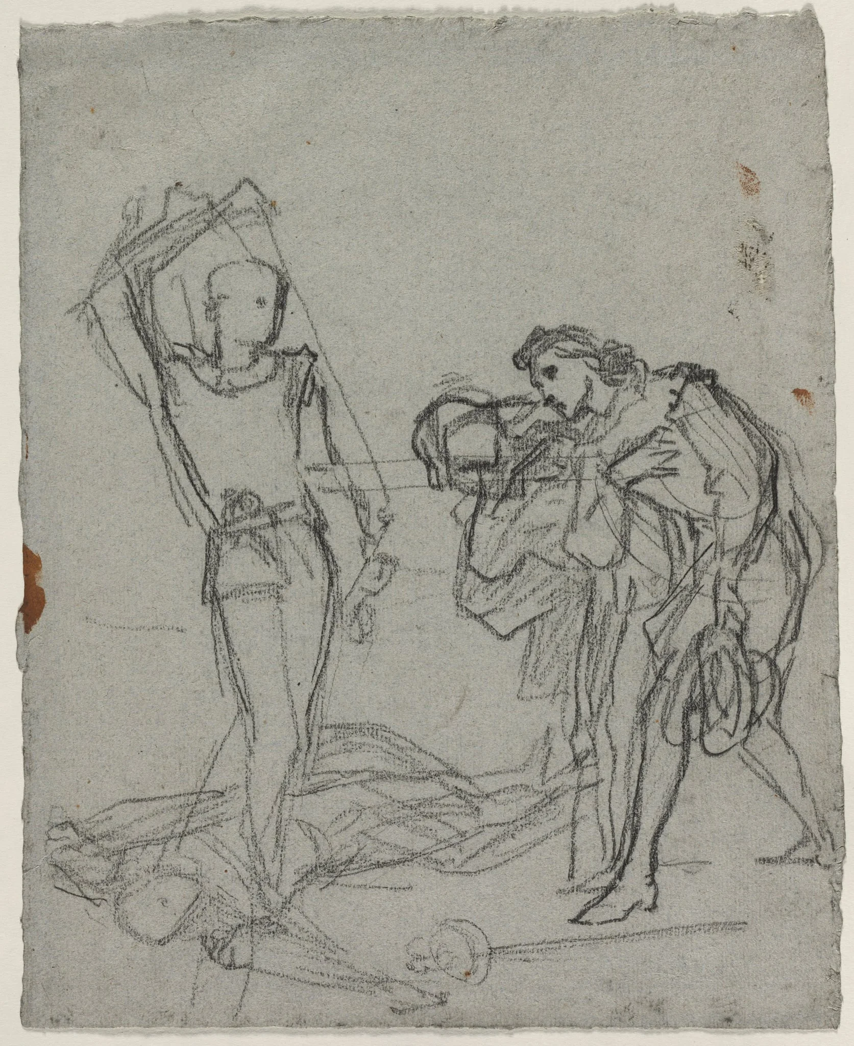 Duel after the Masked Ball (recto), by Thomas Couture, 1857