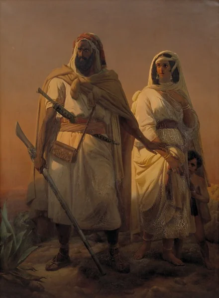 An Arab Family in the Desert, by Niels Simonsen, oil, 1847