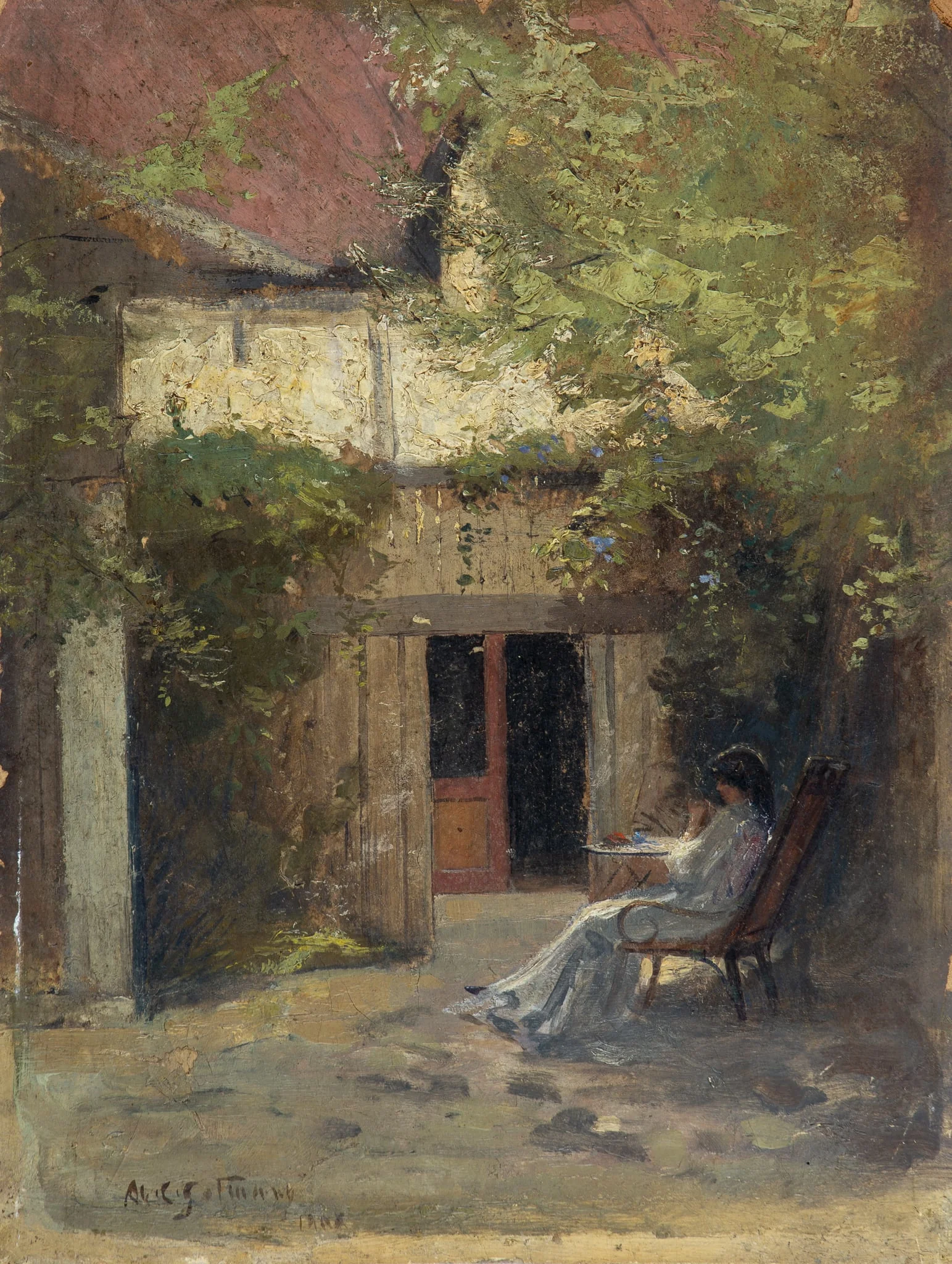 Peisaj (cu figurină)