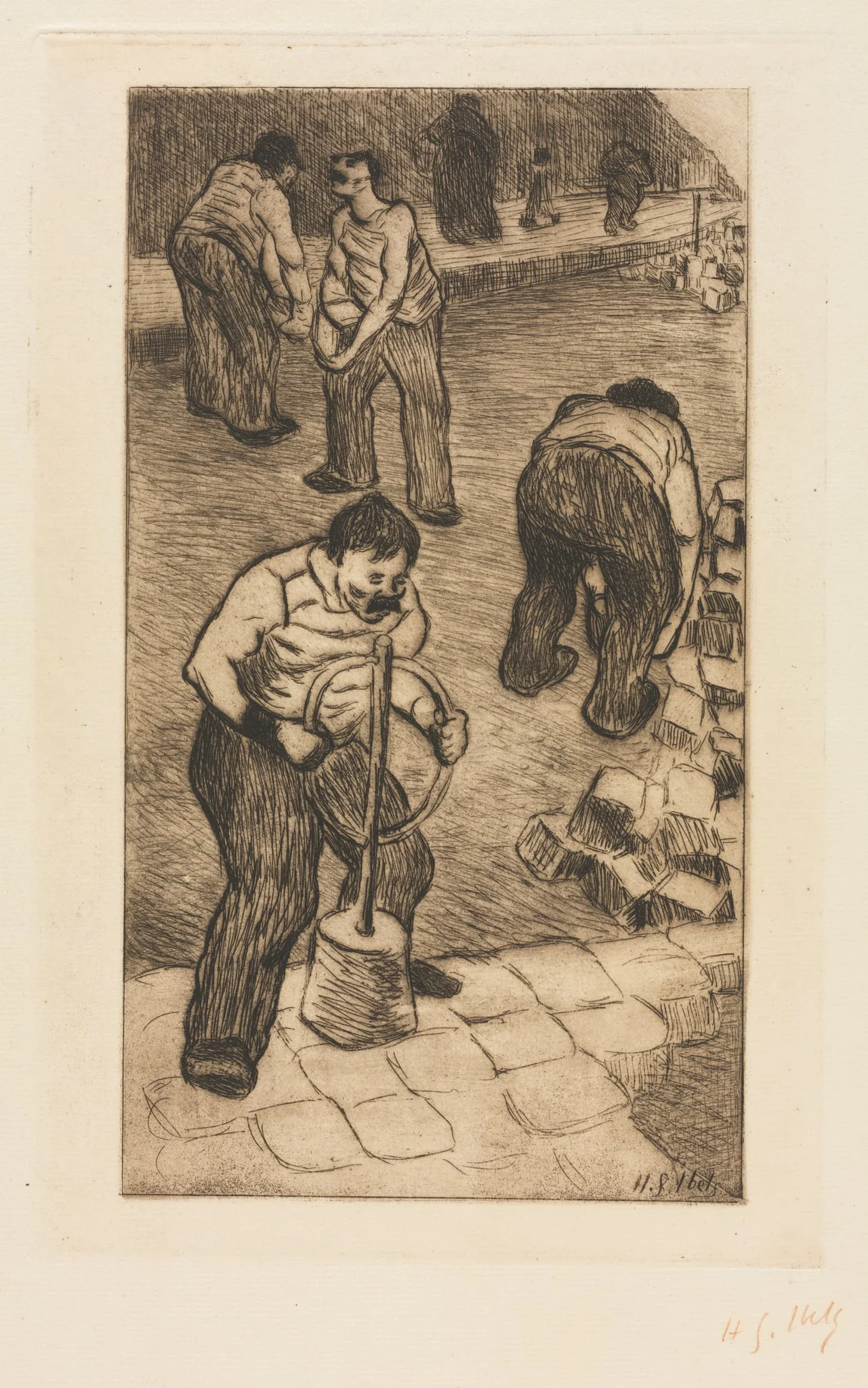 The Street Pavers, by Henri-Gabriel Ibels, 1894