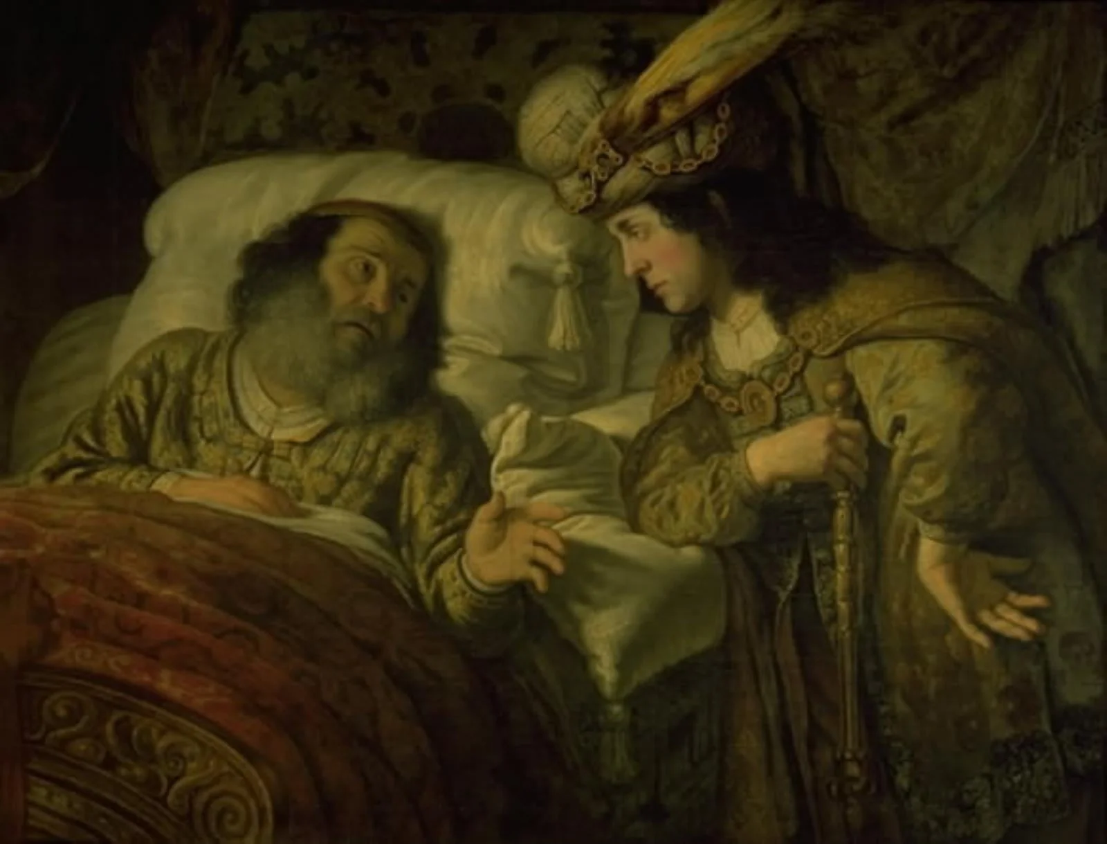 The Dying David Admonishes Solomon, by Unknown, 1643