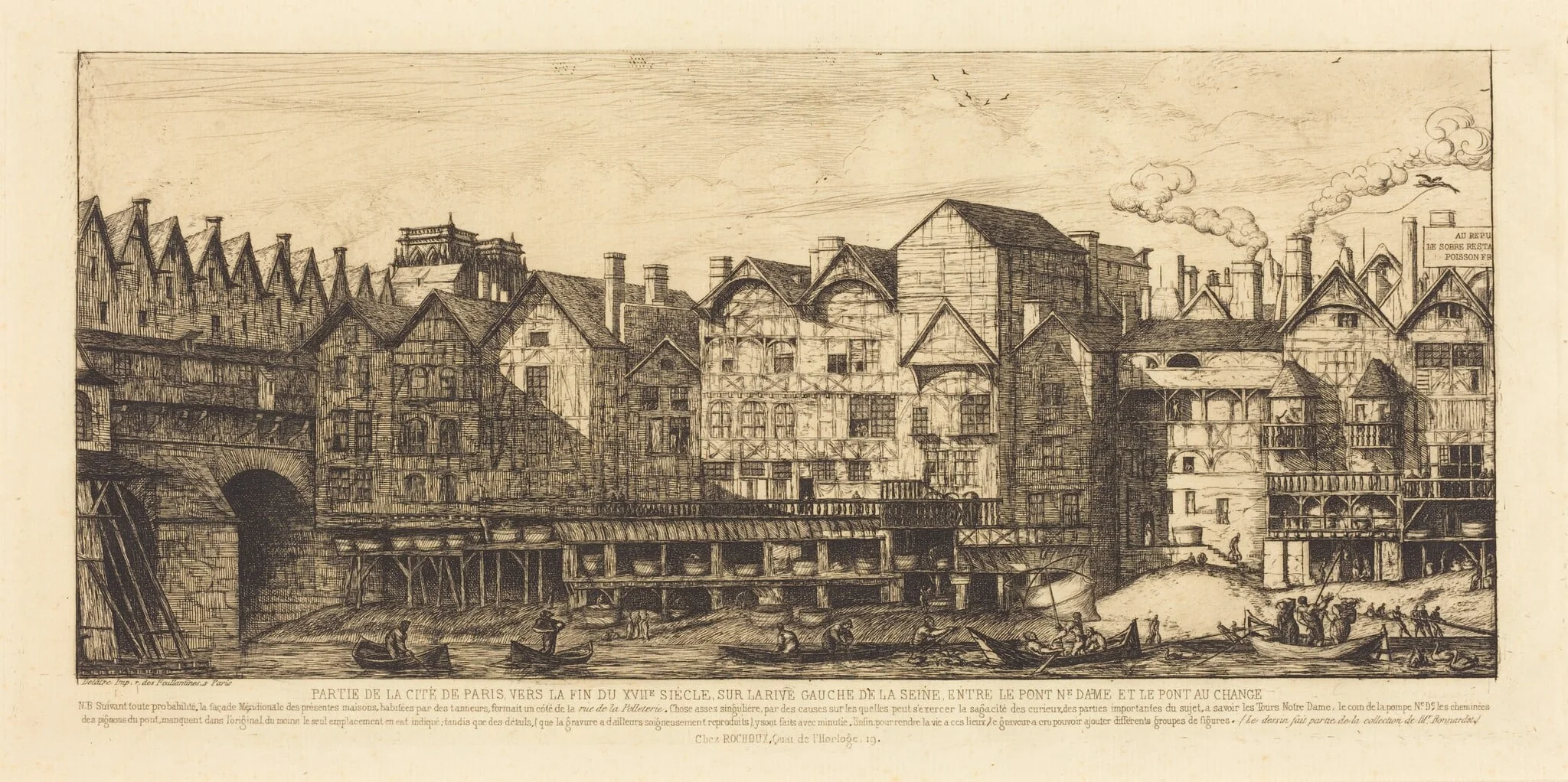 Partie de la Cité vers la fin du XVIIe siècle (View of the City of Paris Towards the Close of the XVIIth Century)