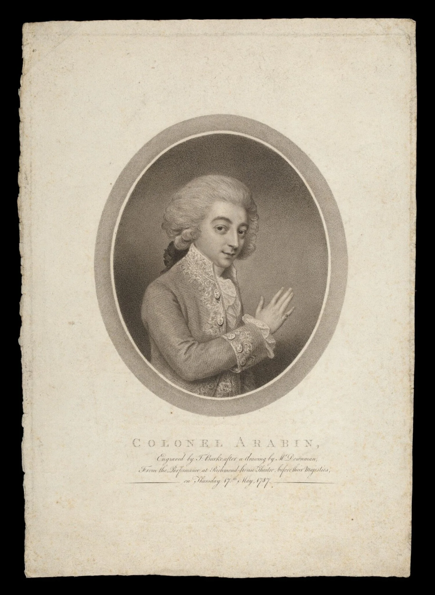 H Beard Print Collection, by John Downman, 1787