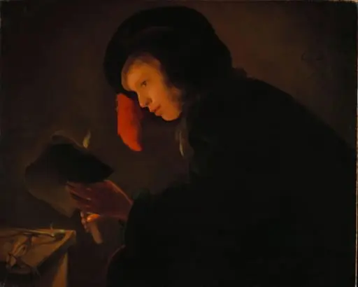 Young Man by Candlelight