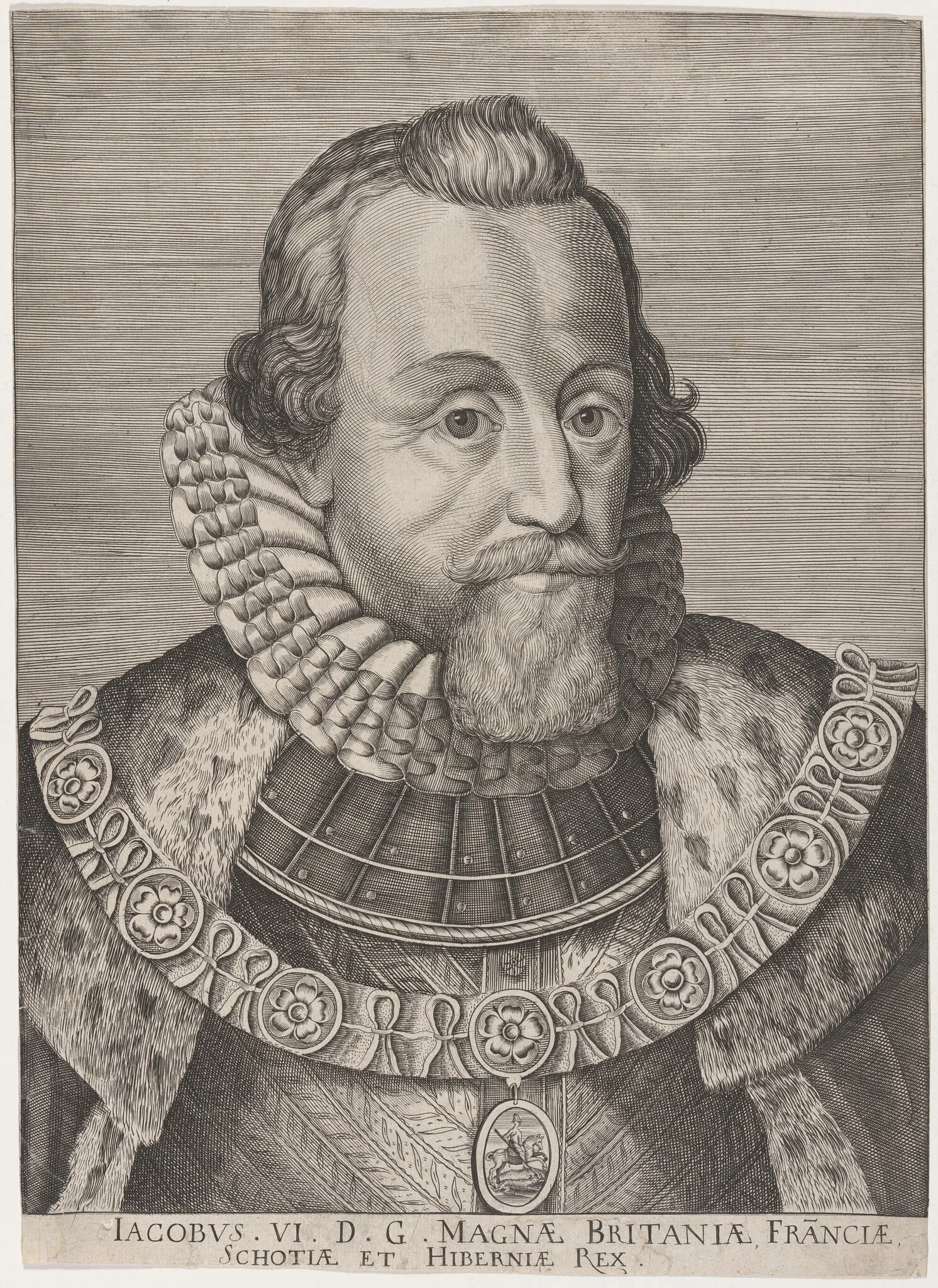 James I, by Unknown 19th Century, ink, 1850