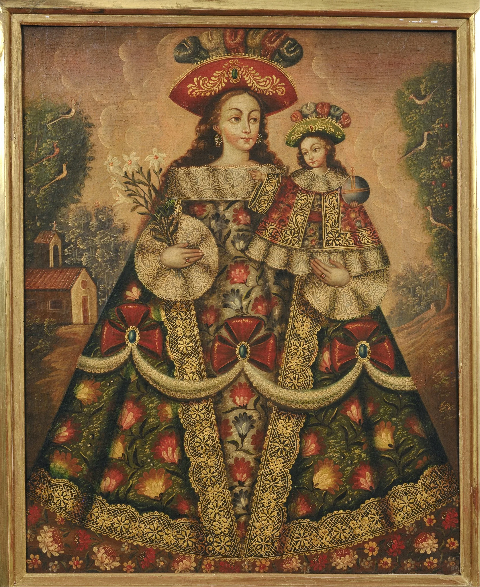 The Virgin of the Pilgrims and Child, by Unknown, oil, 1750