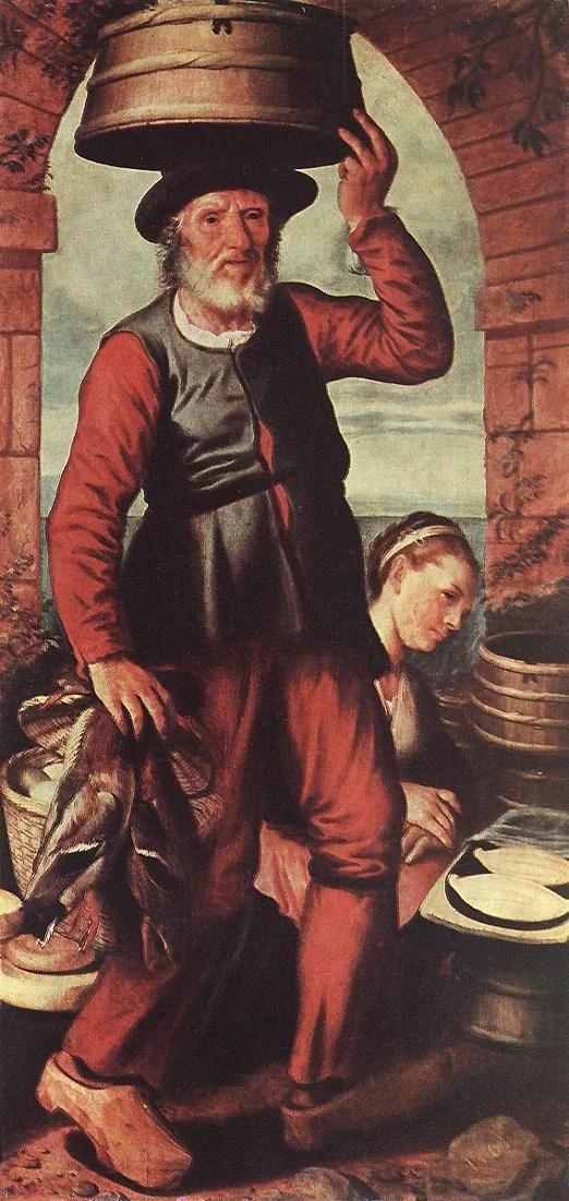 Market Farmer and his Wife, by Pieter Aertsen, oil, 1561