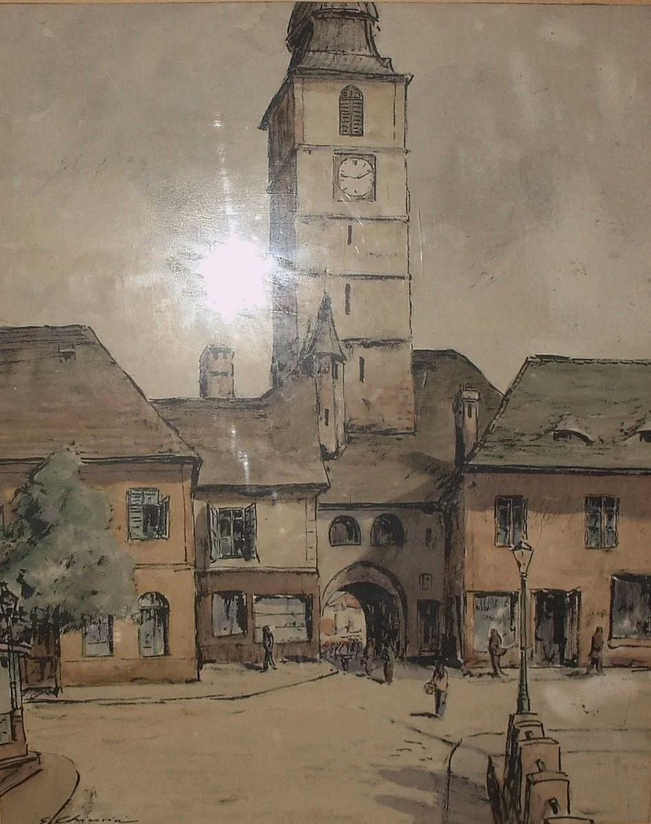 Turnul Sfatului - Sibiu (intrarea în piața mică Sibiu)