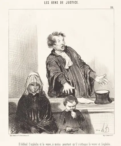 Il défend l'orphelin et la veuve, a moins...