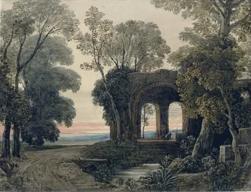  A ruin with trees