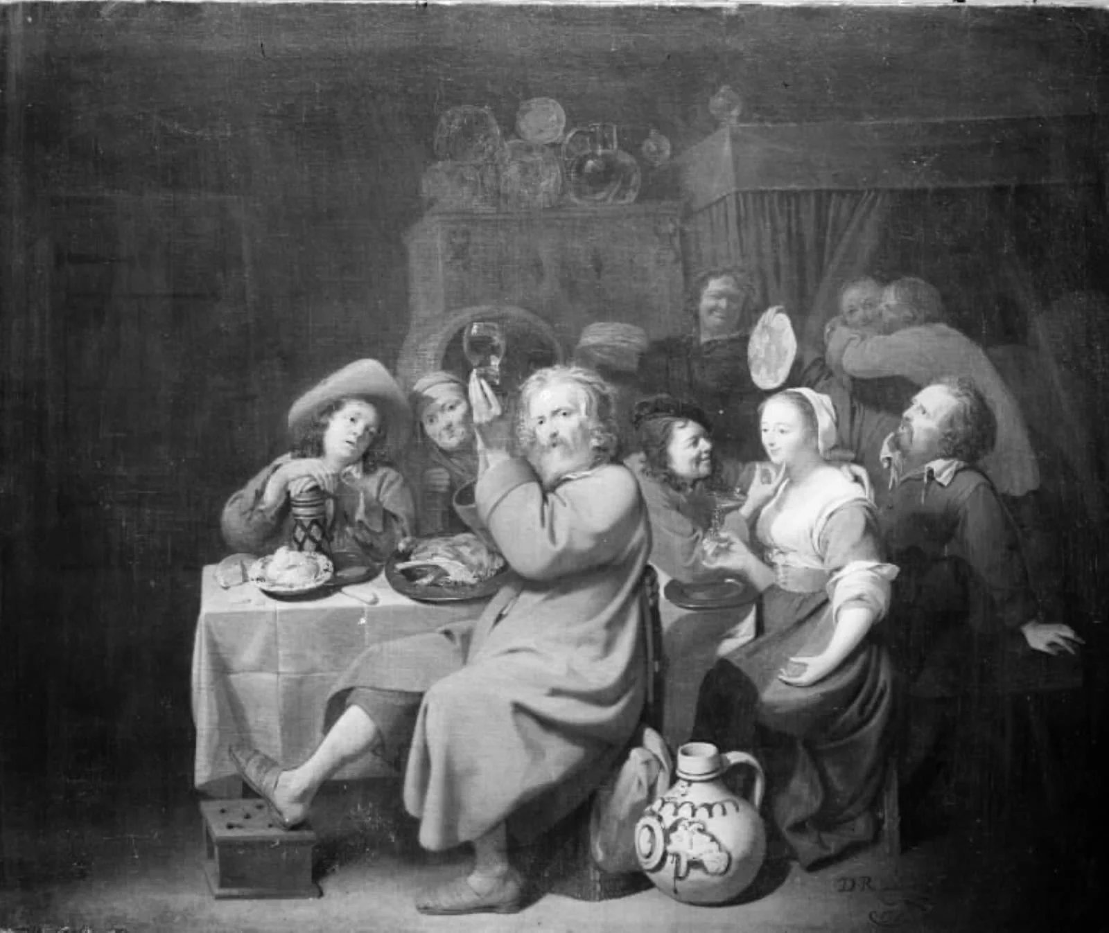 Peasants Merrymaking in a Tavern, by Unknown, 1657