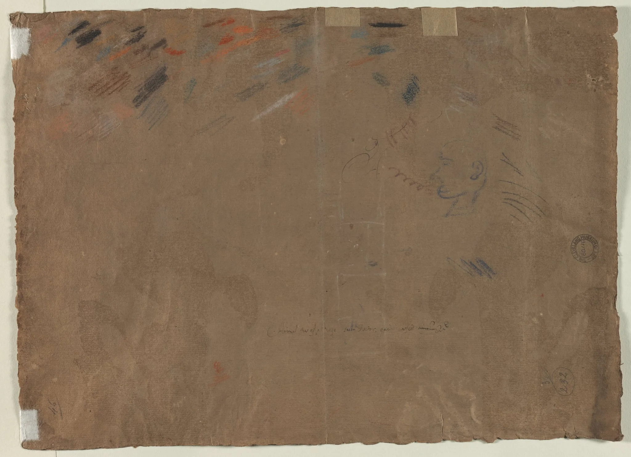Sketch of a Head (verso), by Gaetano Gandolfi, 1784
