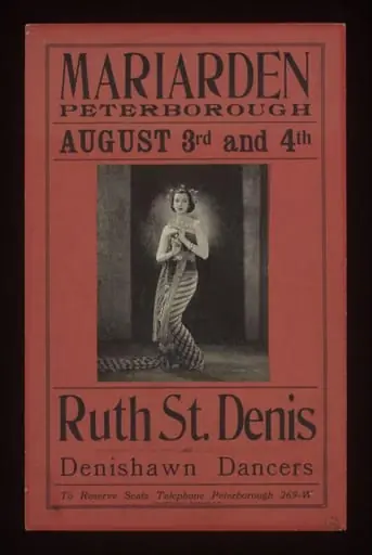 Poster advertising Ruth St. Denis and the Denishawn Dancers, 1923