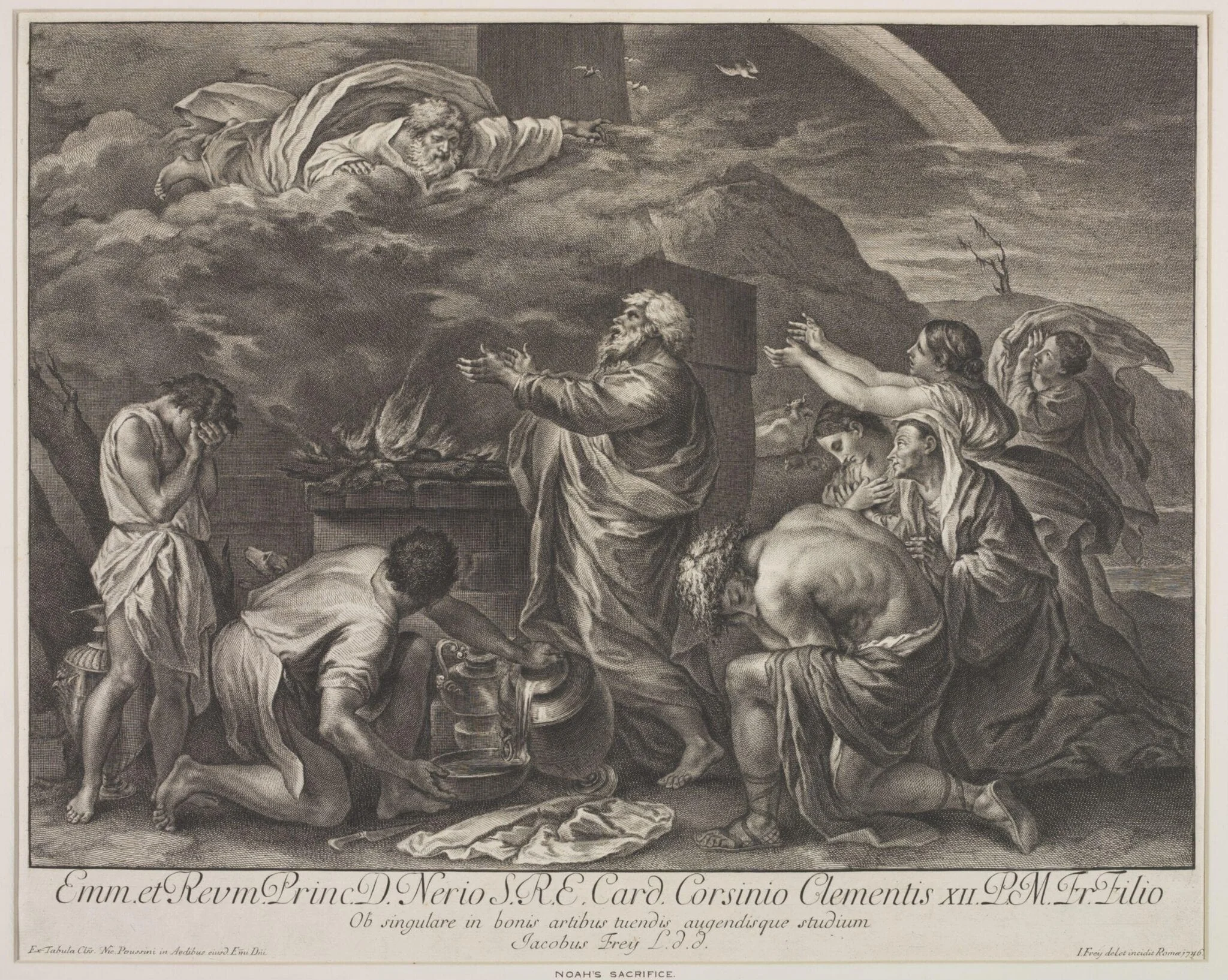 Noah's Sacrifice, by Johannes Jakob Frey, 1850