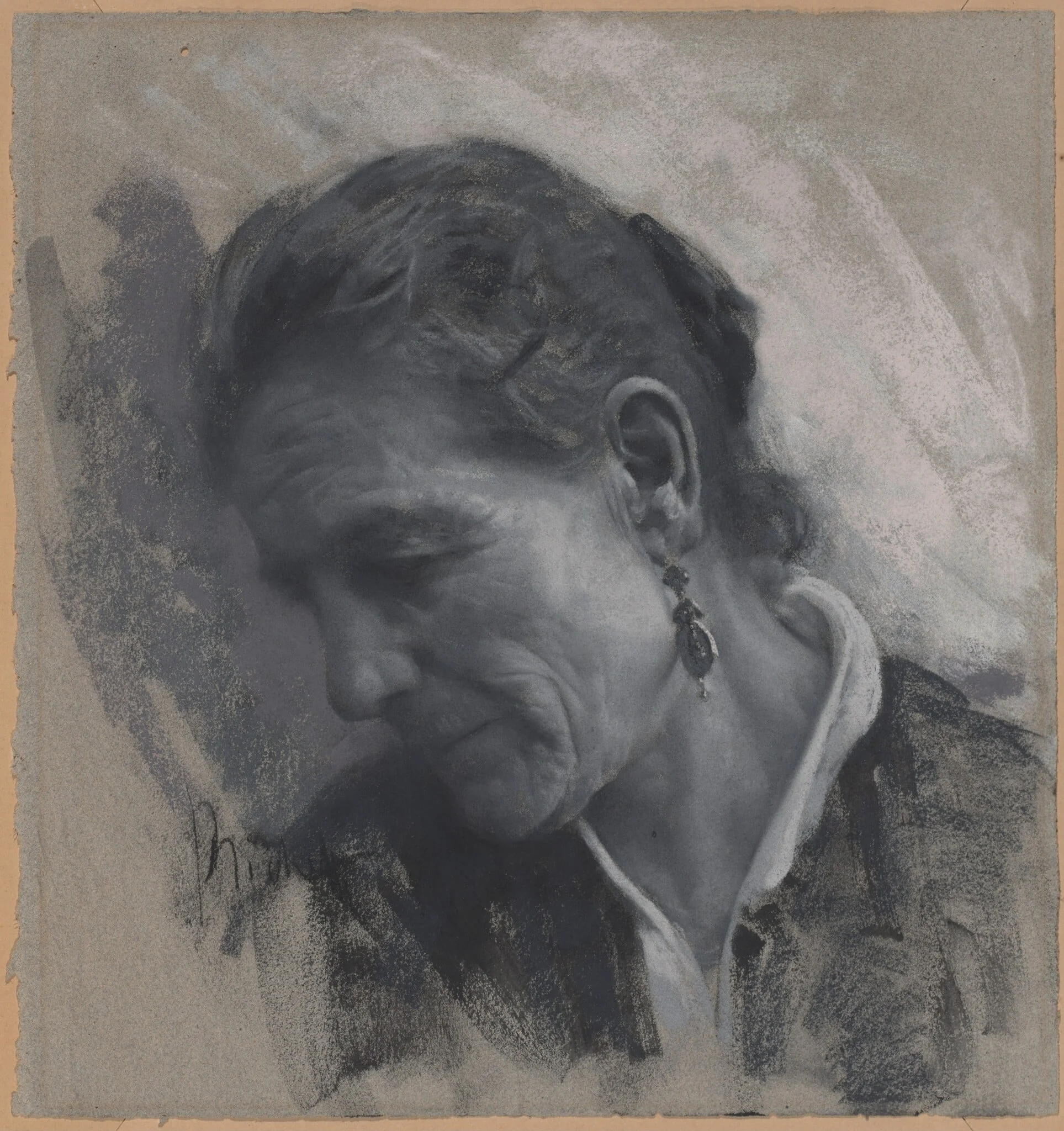Luisa Carmignani, the Artist's Mother-in-Law, by Francesco Paolo Michetti, pastel, 1881