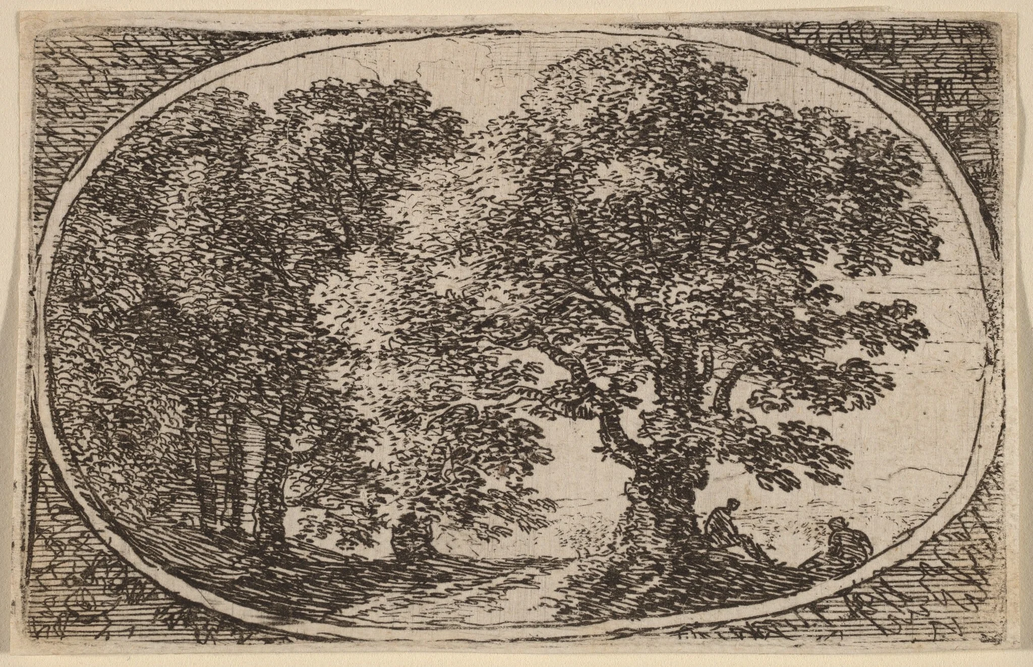 Path between Trees, by Herman van Swanevelt, ink, 1628