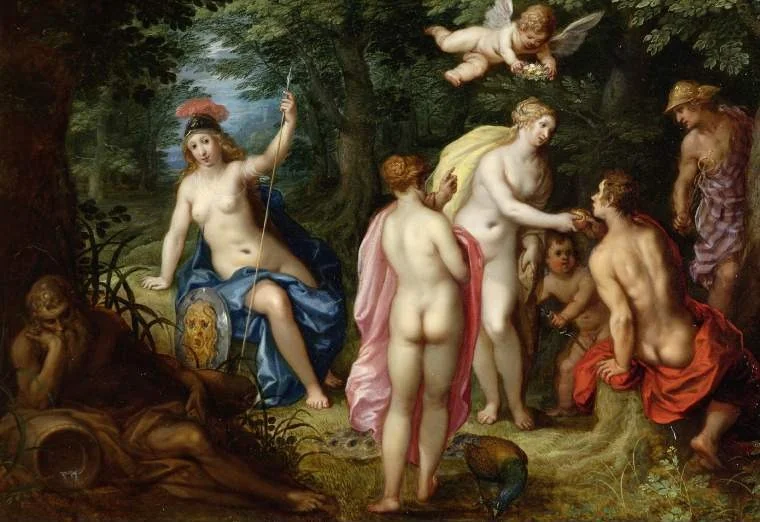 Judgement of Paris, by Hendrick van Balen the Elder, oil, 1650
