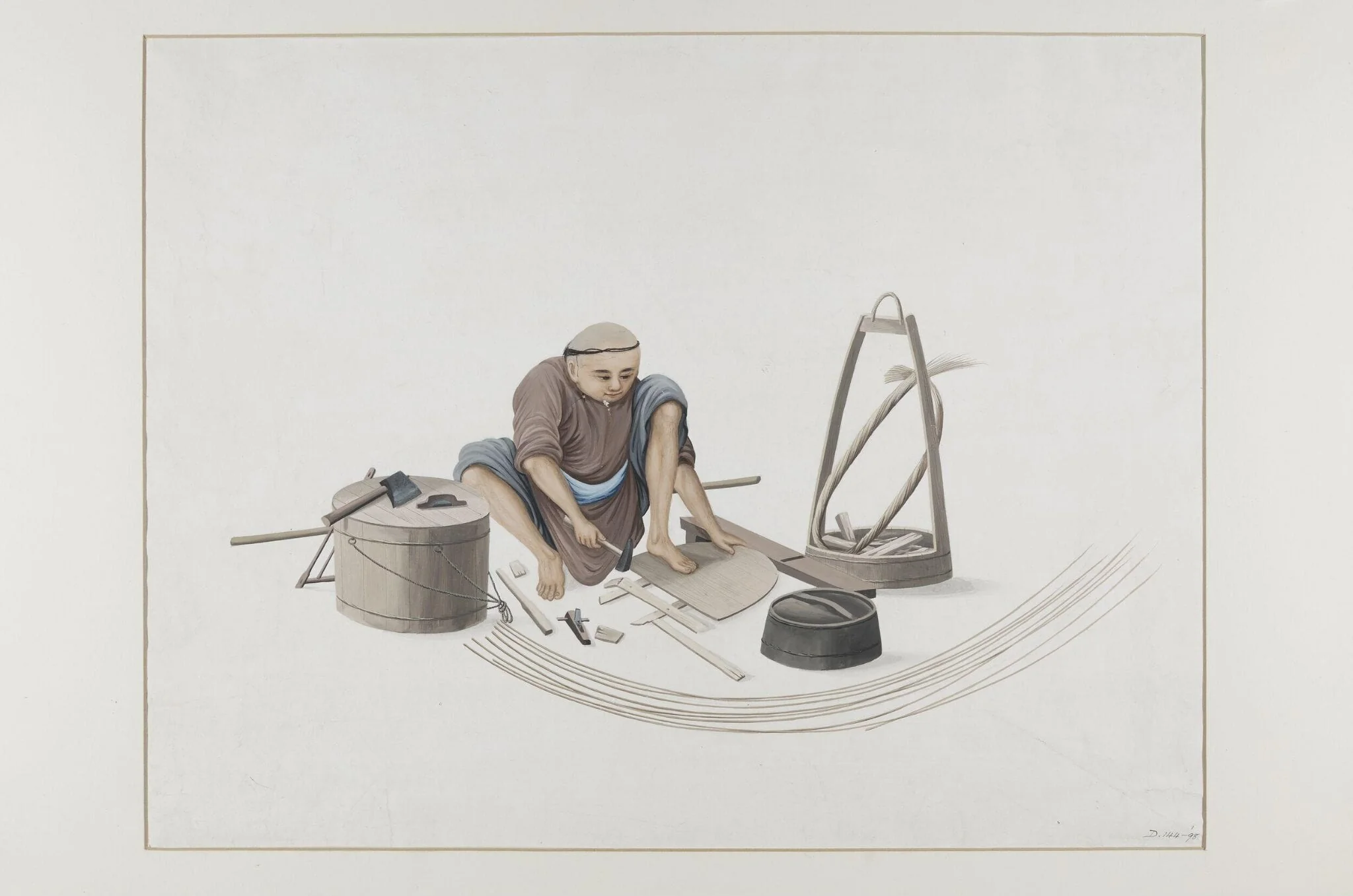 A Cooper, by Puqua, paint, 1790