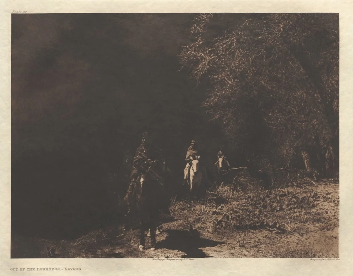 Portfolio I, Plate 37: Out of the Darkness-Navaho, by Edward S. Curtis, 1904
