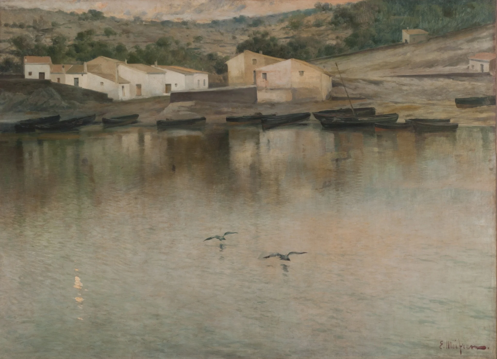 Silence, by Eliseo Meifrén y Roig, oil, 1900