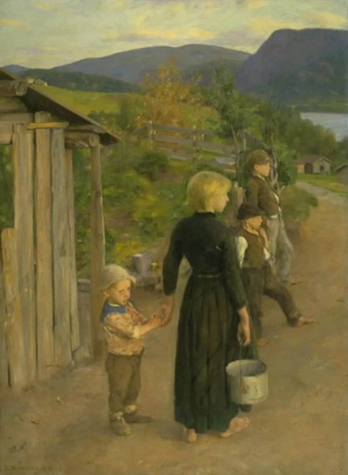 Children Waiting, by Unknown, 1893
