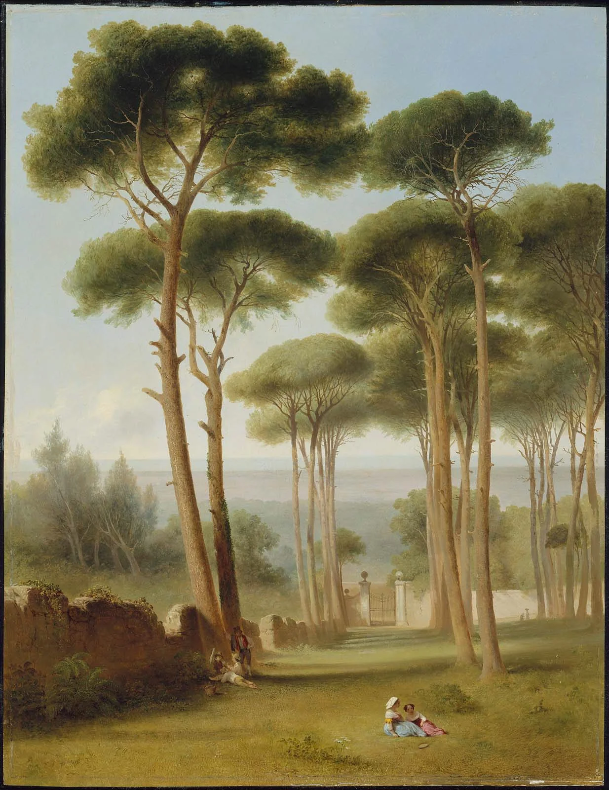 Pines of the Villa Barberini, by John Gadsby Chapman, oil, 1856