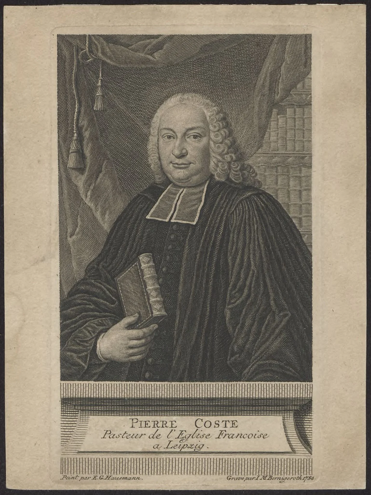 Portrait of Pierre Coste, Walloon minister in Leipzig