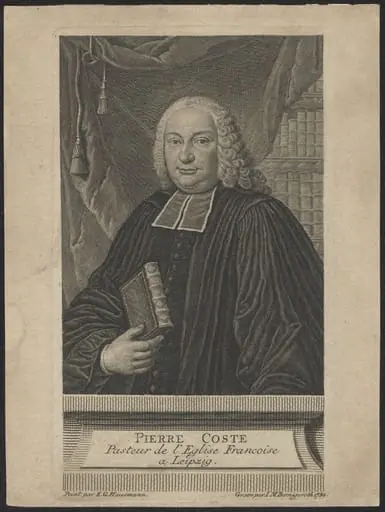 Portrait of Pierre Coste, Walloon minister in Leipzig