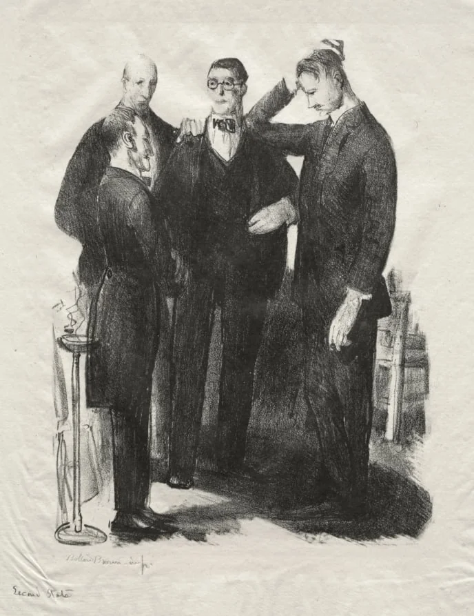Four Friends, first state, by George Bellows, 1921
