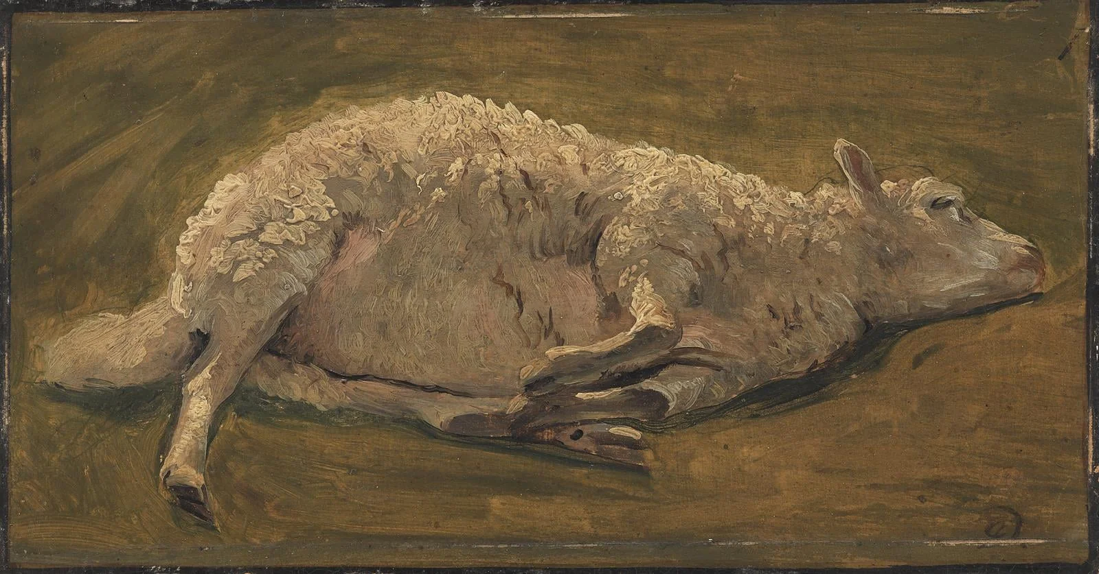 Studie af et liggende får, by Unknown, 1846