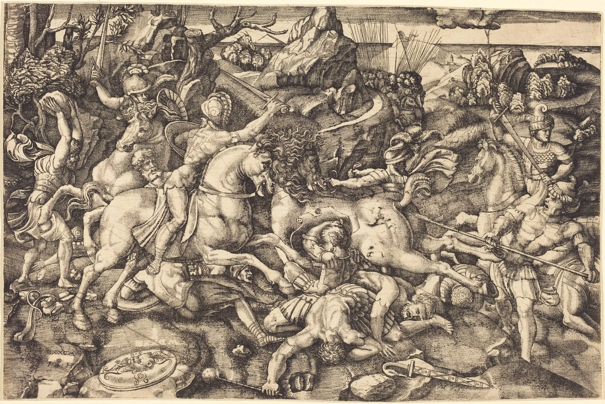 Combat between Horsemen and Foot Soldiers