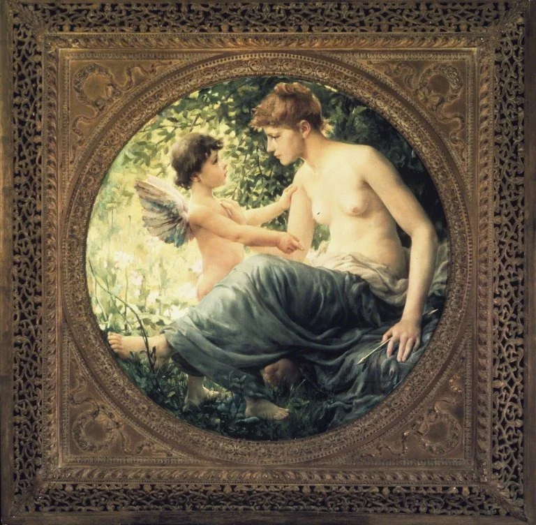 Love Disarmed, by Will Hicok Low, oil, 1895