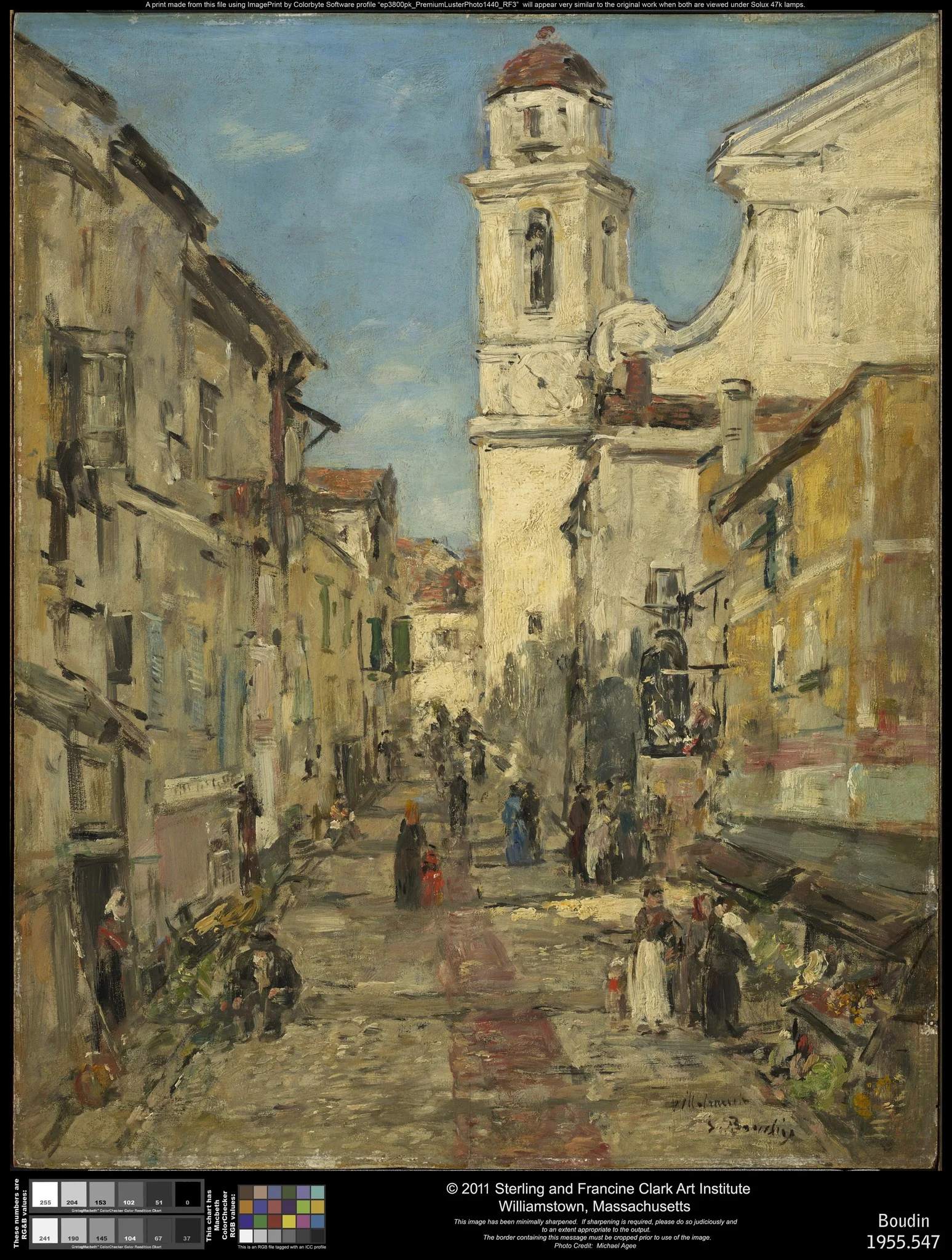 Villefranche, by Eugène Boudin, oil, 1896