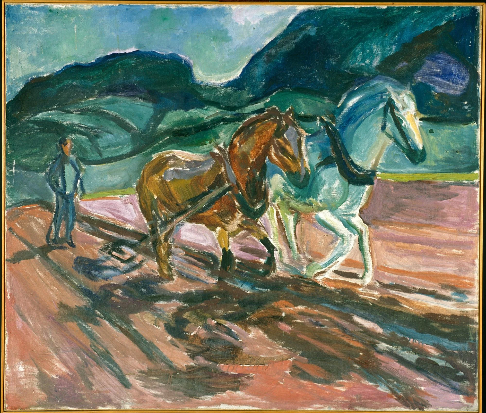 Ploughing Horses