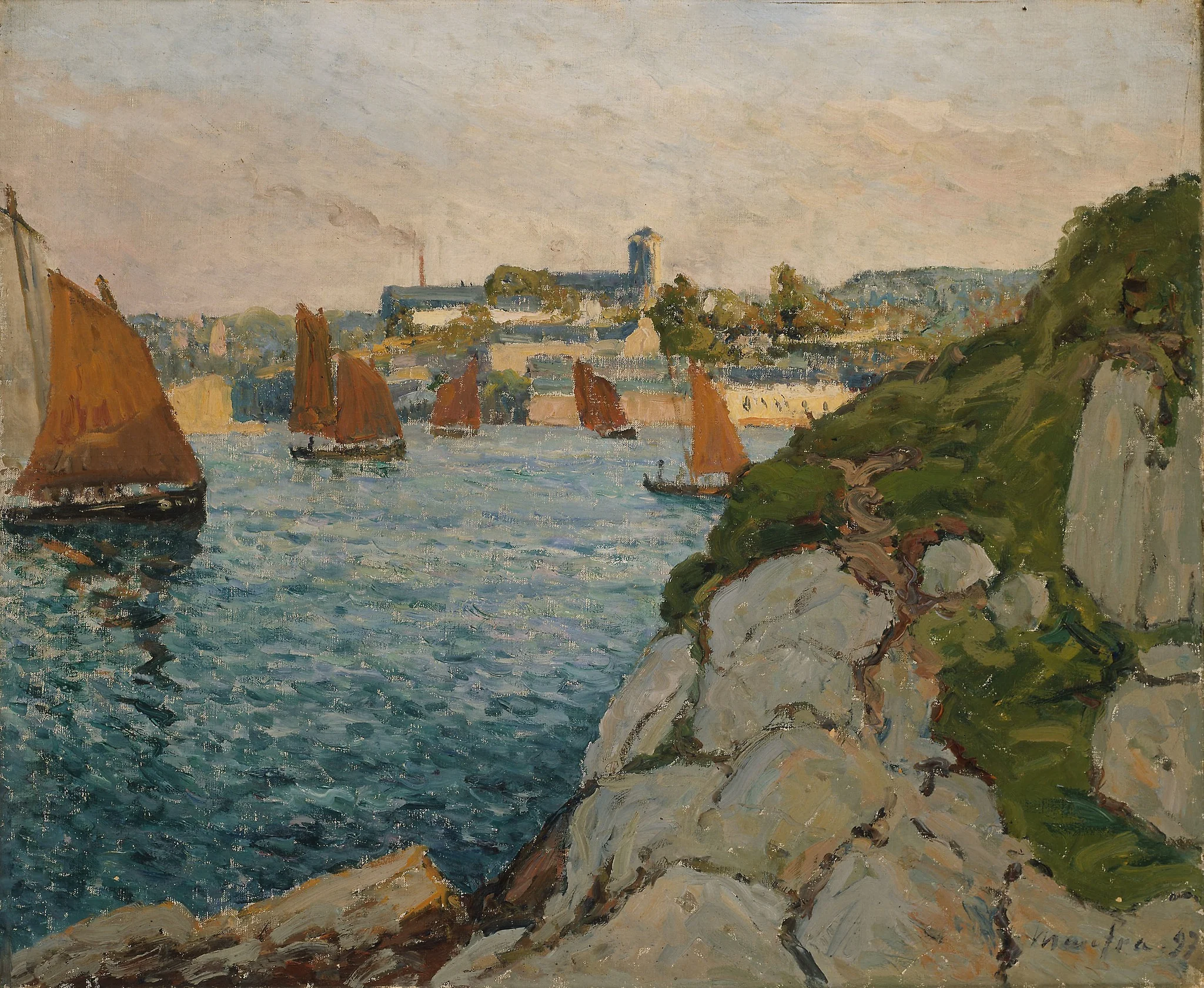 Douarnenez in Sunshine, by Maxime Maufra, oil, 1899
