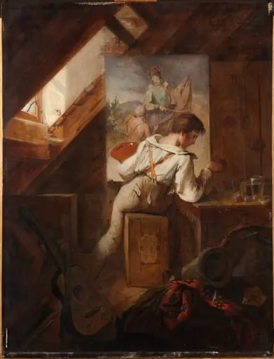 Der Maler im Dachstübchen