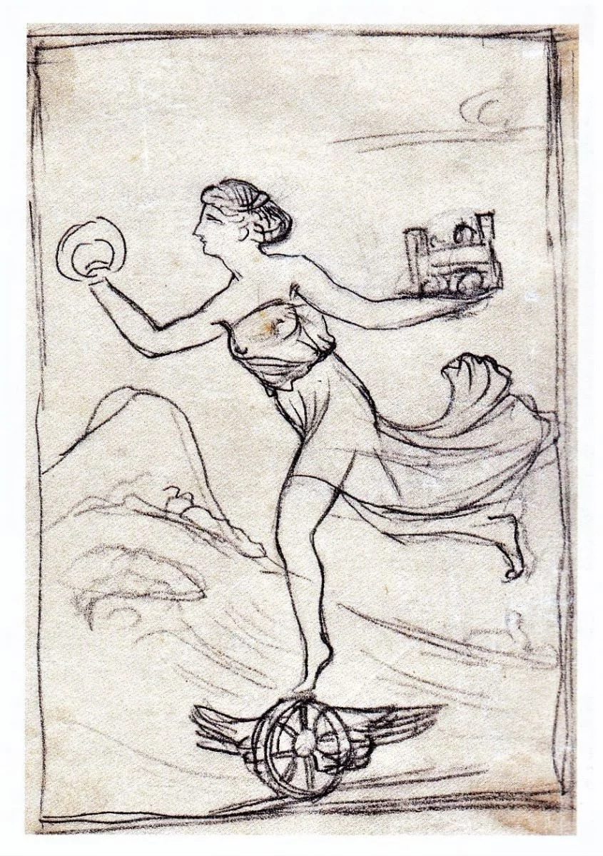 Schiță de plachetă, by Frederic Storck, 1911