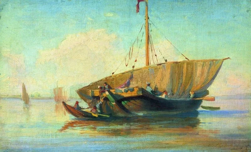 Boat, by Fyodor Vasilyev, unspecified, 1870