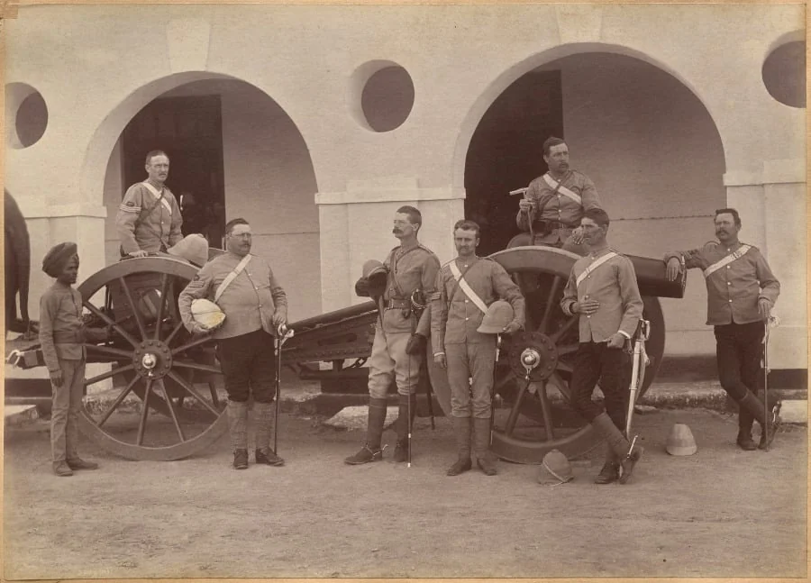 Officers of Elephant Battery, Jhansi (recto)