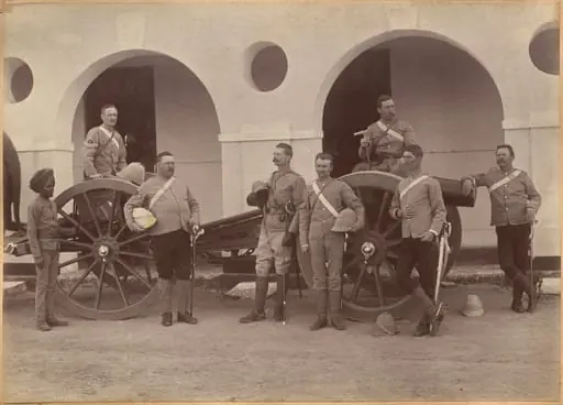Officers of Elephant Battery, Jhansi (recto)