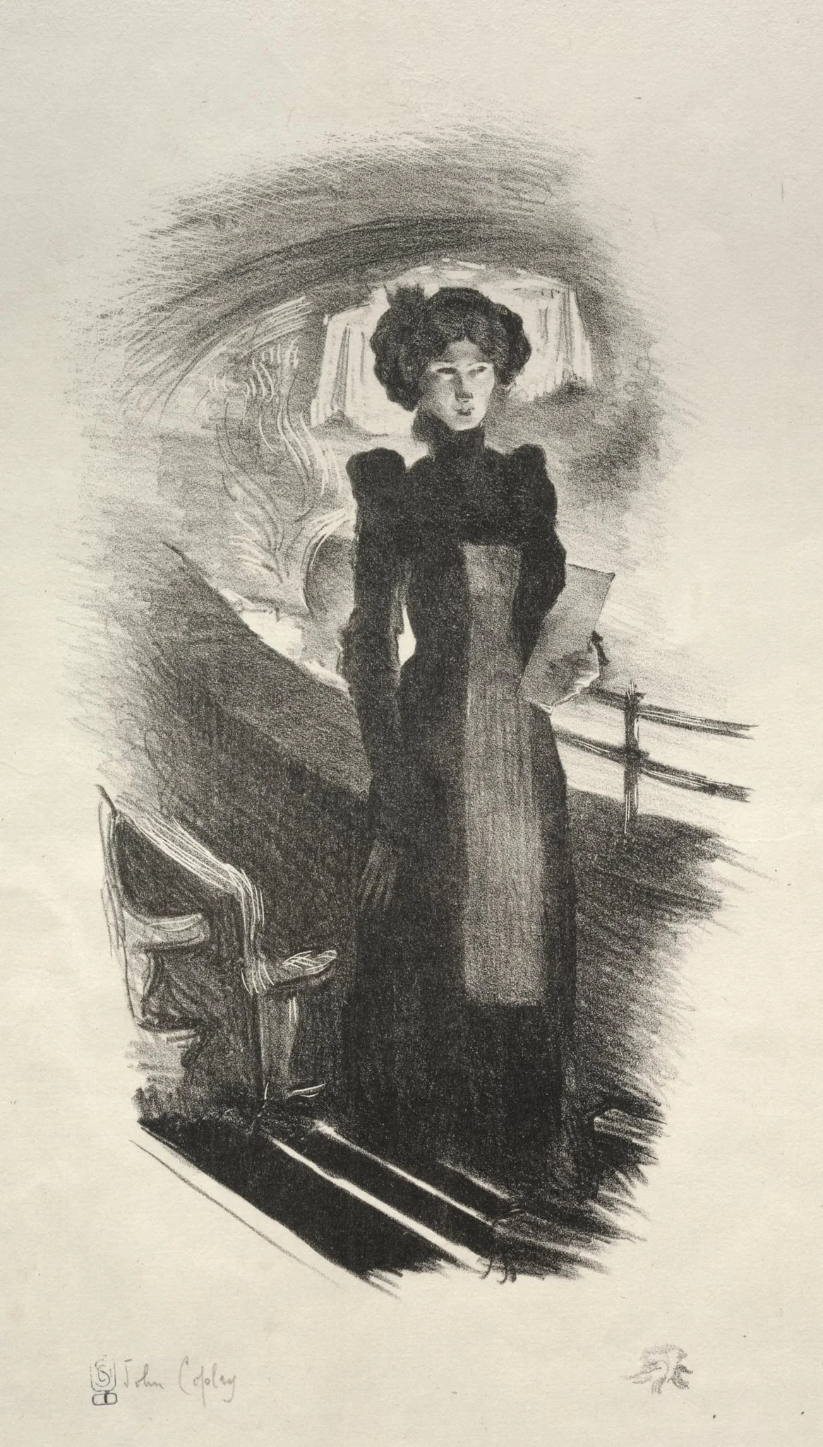 The Programme Seller, by John Copley, 1909