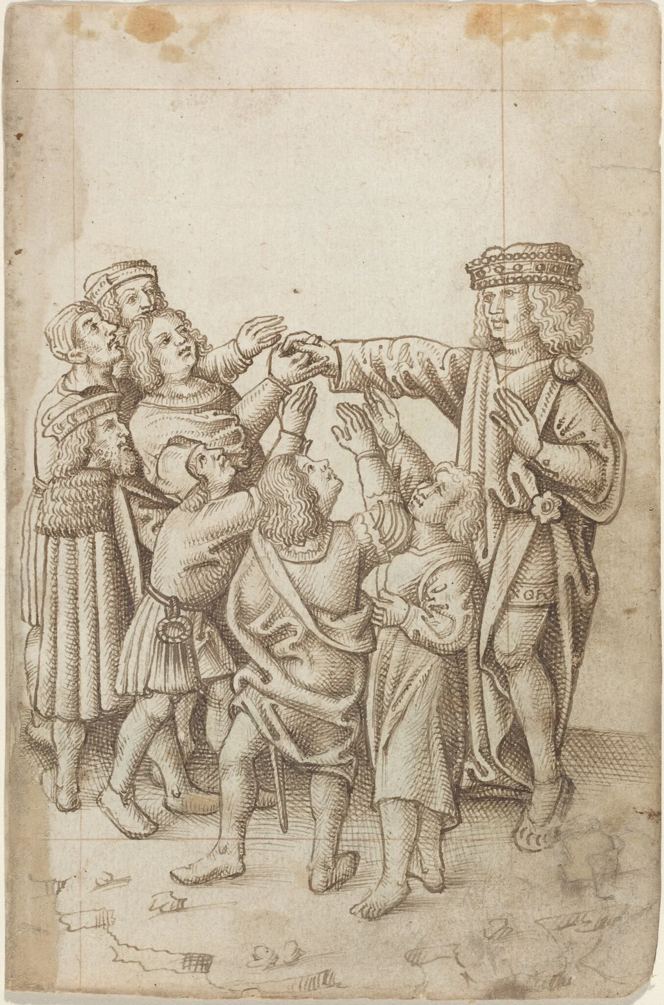 "Do Not Give Your Right Hand to All and Sundry" [fol. 13 recto], by French early 16th Century, ink, 1514