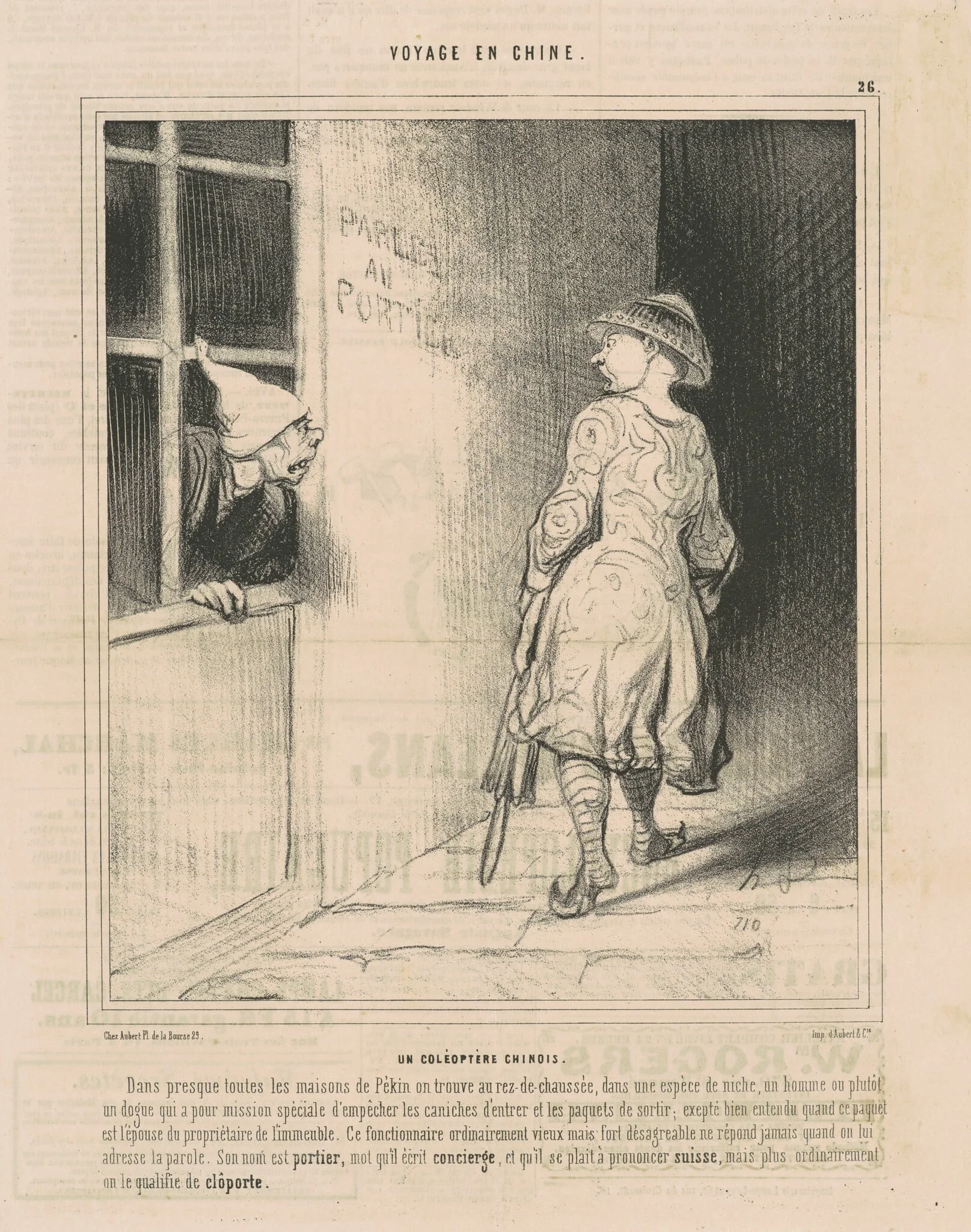 Un coléoptère chinois, by Honoré Daumier, ink, 1844