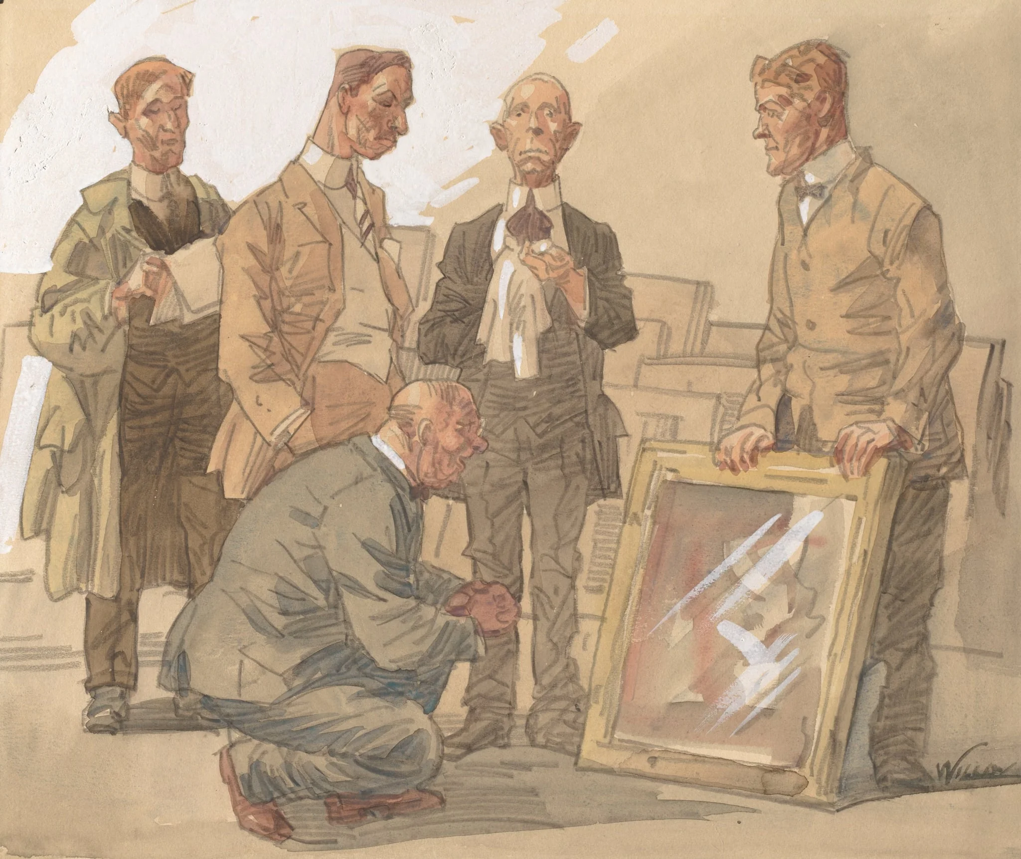 History of a Picture No. 1: Before the Jury, by Frank Wilcox, 1929